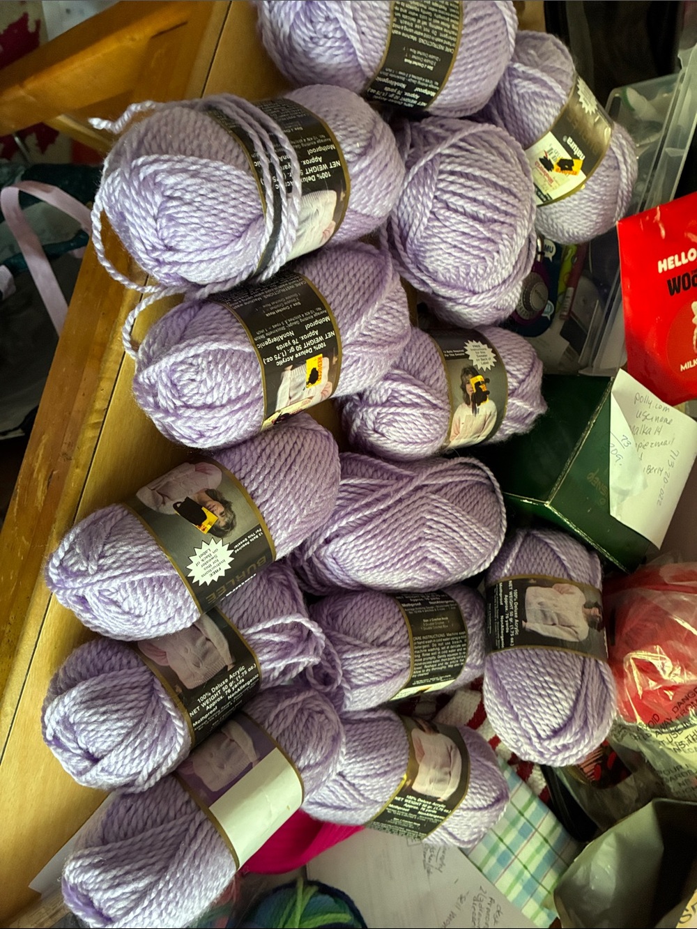 Soft Lavender Bulky Yarn - Multiple Skeins